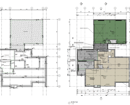 Ajax Life bouwtekening - fundering en begane grond